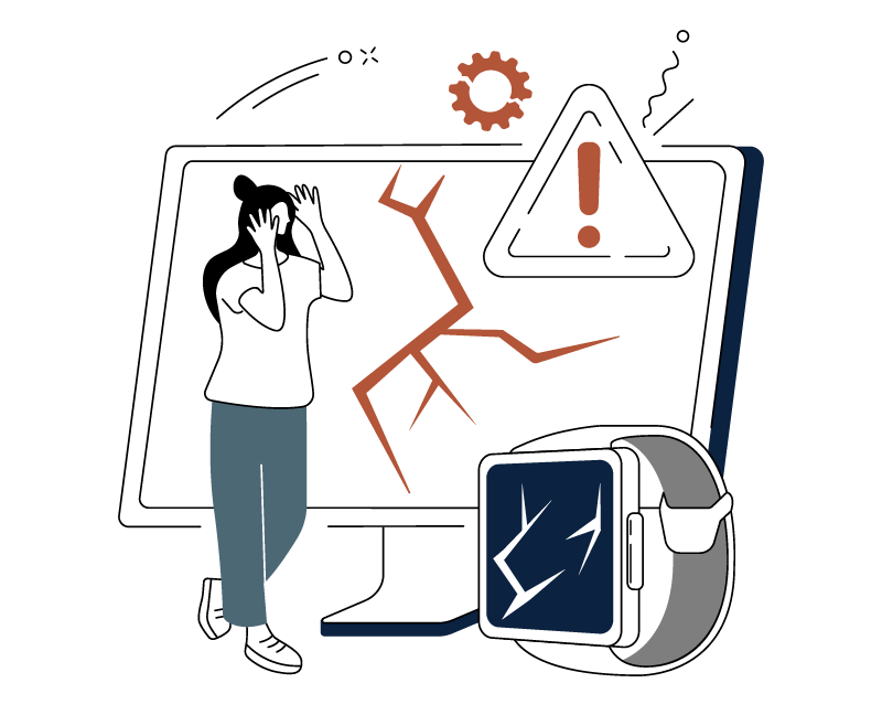 illustration avec un site web cassé : faute de mise à jour