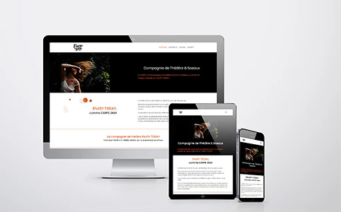 Mockup du site pour compagnie de théâtre à Sceaux - Enjoy Today